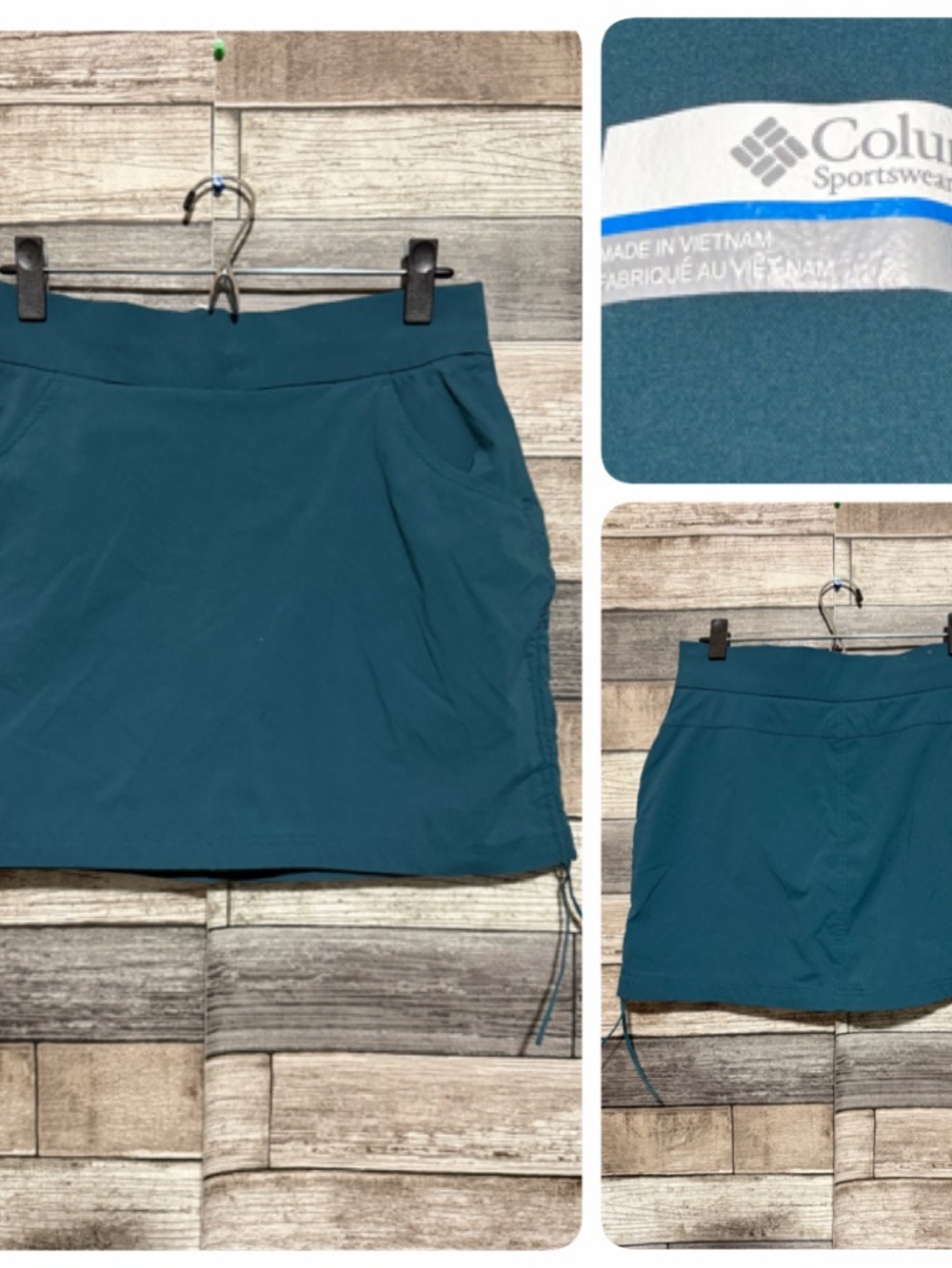 Columbia Athletic Skort Women’s M Teal Blue Stretch Performance